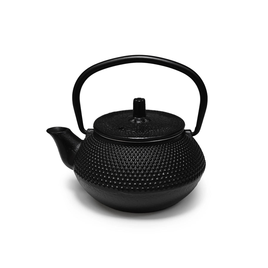 Hobnail Cast Iron Teapot with Infuser – Black